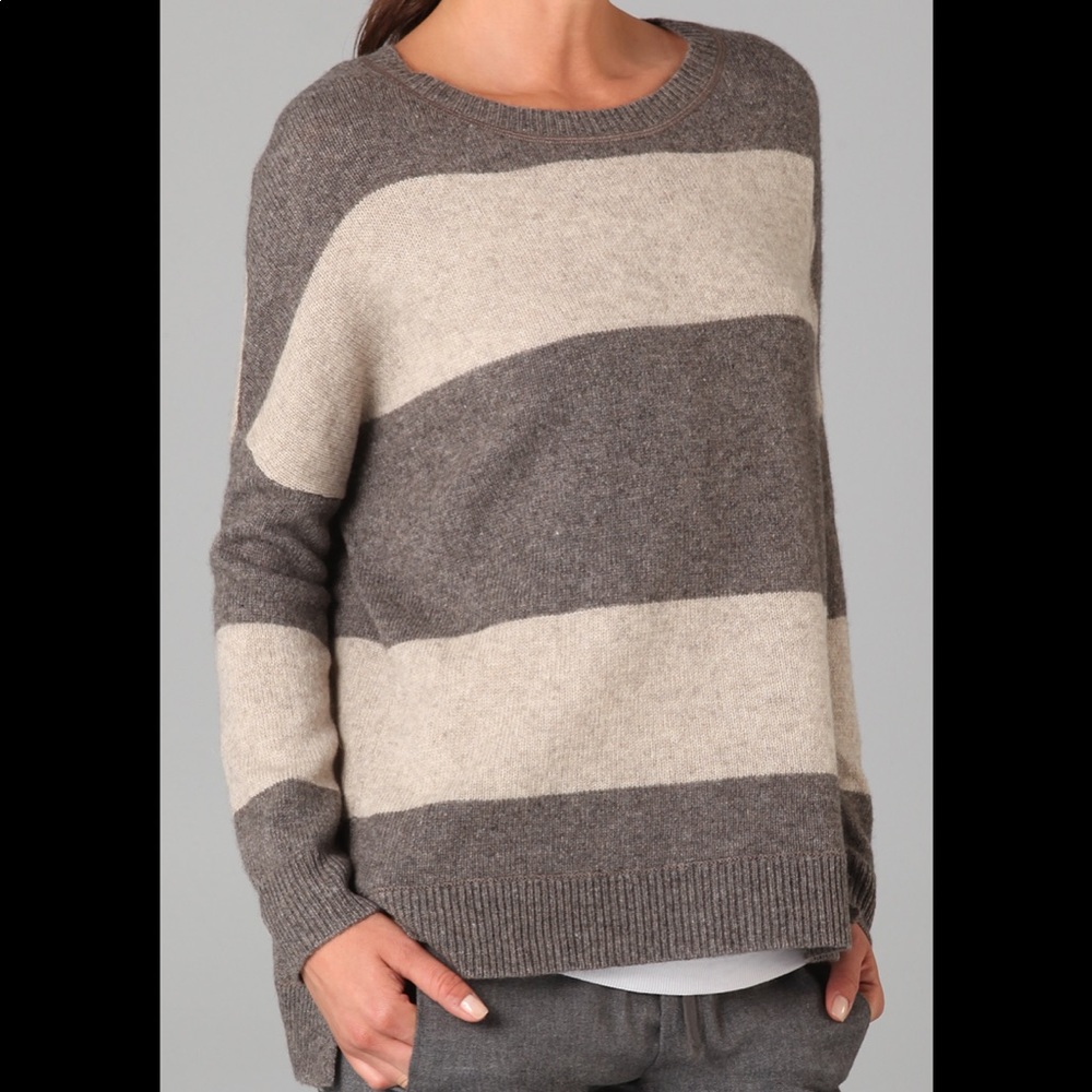 Vince Rugby Stripe Yak Hair Sweater
